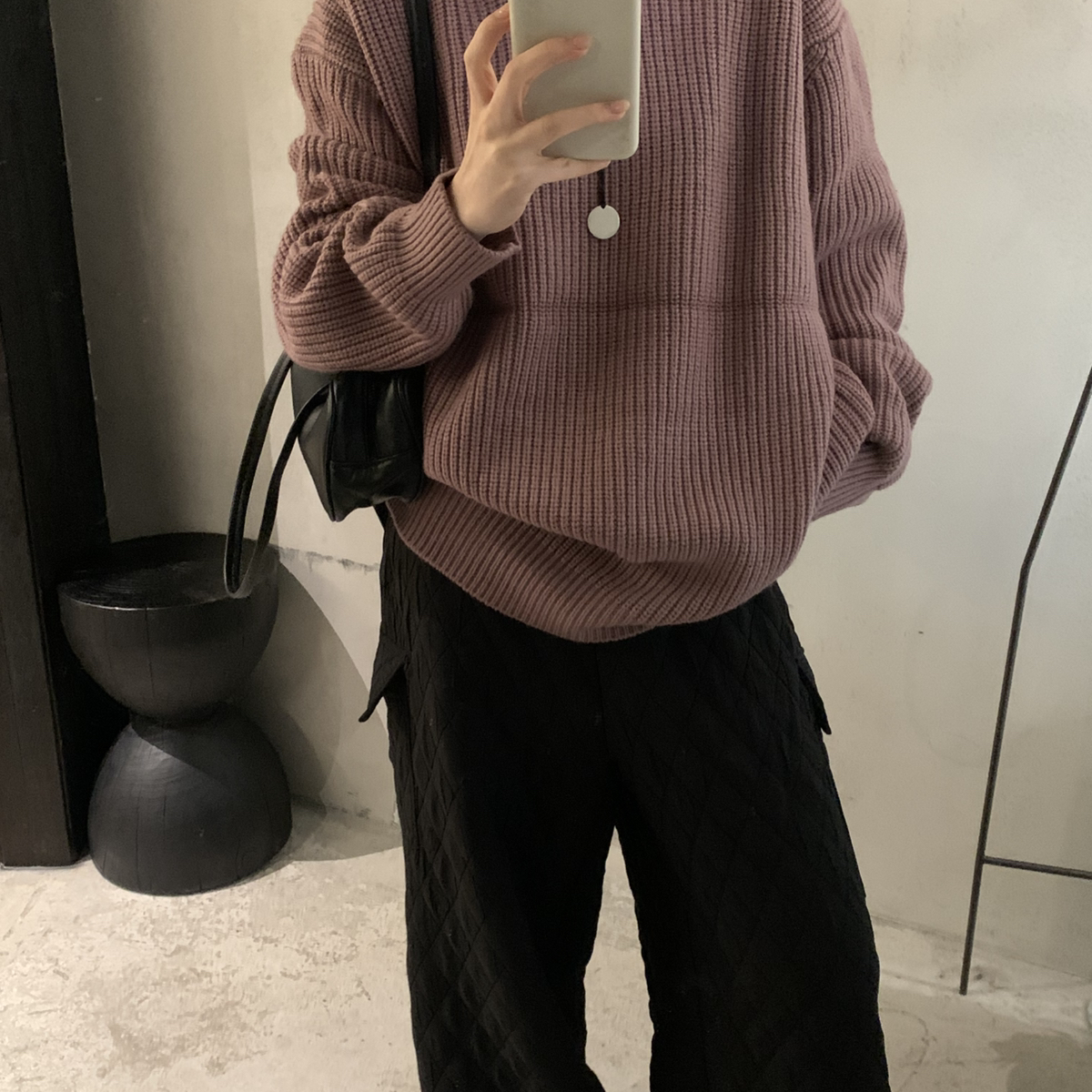 诺诺冬上新圆领坑条套头毛衣030-1288