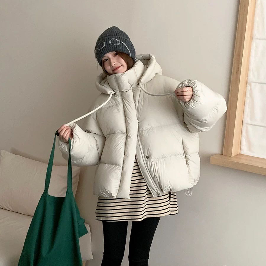 诺诺小众好看韩版加厚宽松茧型面包服时髦保暖羽绒服外套YS3-443
