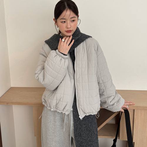 诺诺高密仿羽棉通勤保暖菱格棉袄外套棉服25815