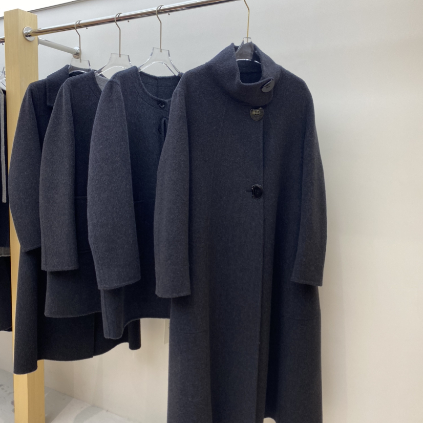 诺诺店大扣子款简约高级感立领长款羊毛外套（含10羊绒）YS1-2519