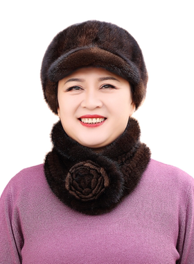 皮草帽子女中老年人时尚冬季
