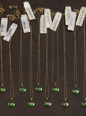 L1小众设计简约高级感手工珐琅釉复古气质民族LK十二星座项链全套