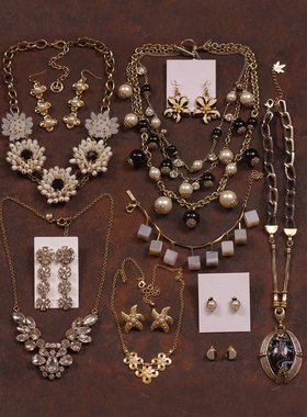 欧美老货打版样品项链耳环女手链