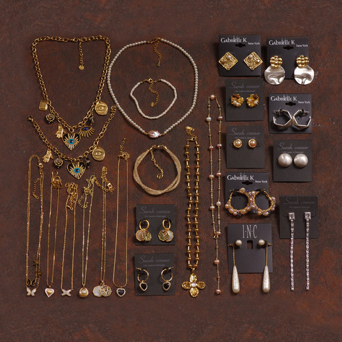 淡水珍珠美拉德女多吊坠项链耳钉