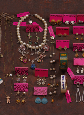 73欧美老货复古夸张稀有个性秀场设计师BJ项链耳环钉女打版样品