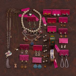 73欧美老货复古夸张稀有个性秀场设计师BJ项链耳环钉女打版样品