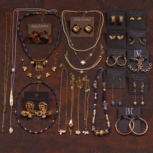 23水手结自由拉升调节美拉德狗狗蝴蝶小象母贝壳项链耳环夹钉手链