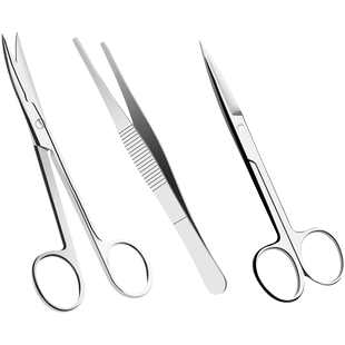 医用剪刀不锈钢手术剪外科拆线尖嘴剪子弯头小剪刀纱布医疗器械