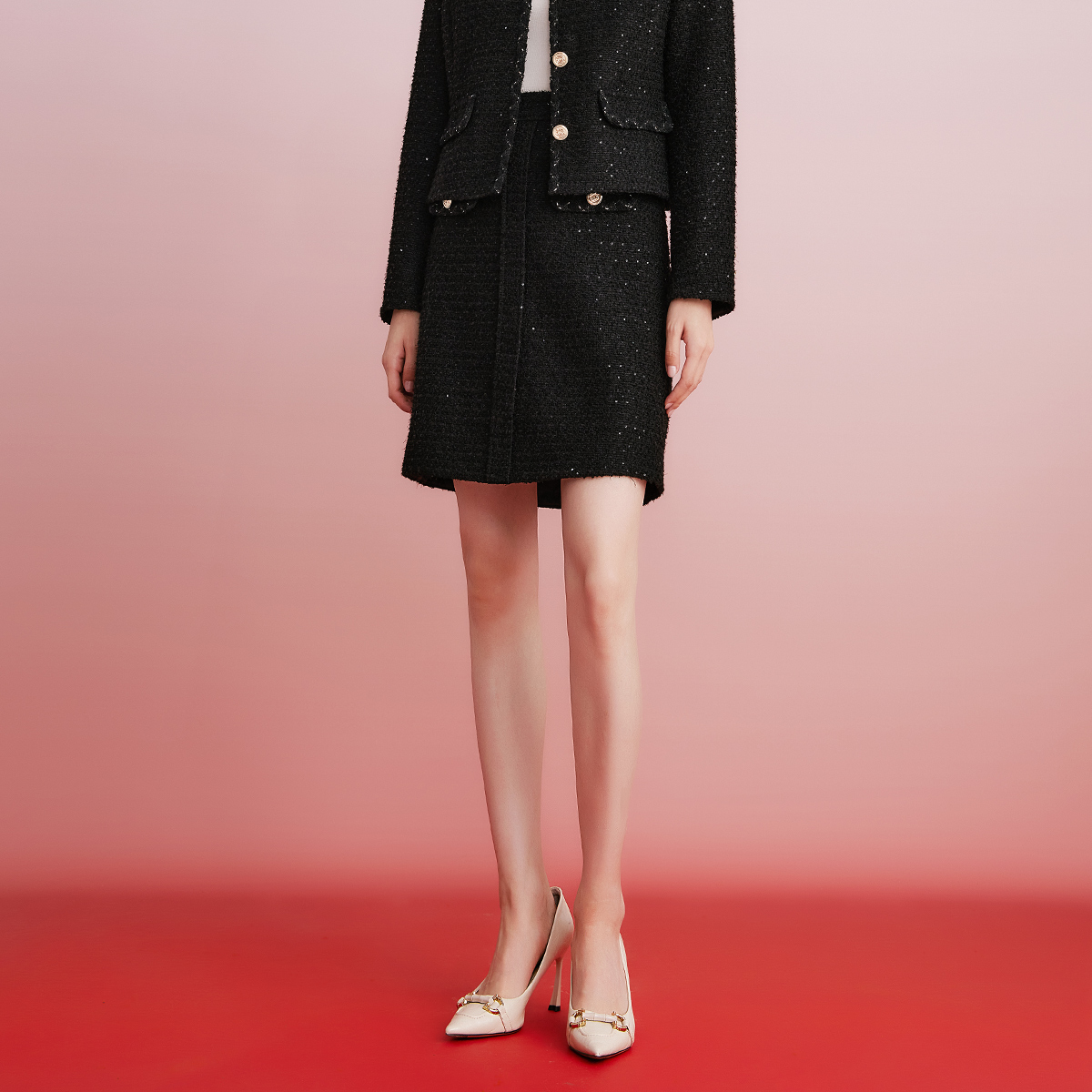 歌蒂诗短裙半身裙A字形