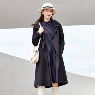 羊毛大衣 歌蒂诗冬季 减龄海军领中长款 时尚 1C41D2692 专柜新款