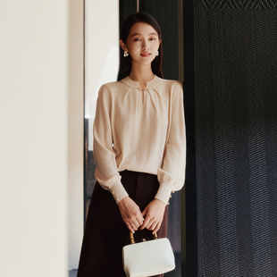 羊毛新中式 女 歌蒂诗冬专柜新中式 毛织衫 1E41Z1704 盘扣灯笼袖