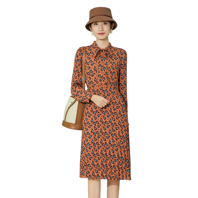 歌蒂诗复古百褶连衣裙