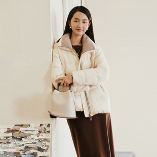 鹅绒羽绒服女 歌蒂诗冬季 百搭气质短款 时尚 8E43Y0521 专柜新款