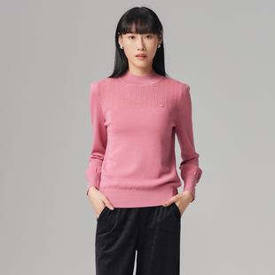 简约气质百搭打底毛织衫 专柜款 歌蒂诗冬季 1E43Z1754 含绵羊毛