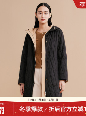 歌蒂诗秋季专柜新款时尚气质保暖桑蚕丝填充棉衣女 1D33M2540