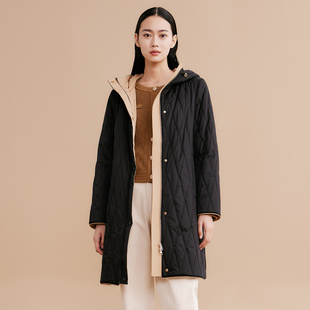 气质保暖桑蚕丝填充棉衣女 时尚 1D33M2540 专柜新款 歌蒂诗秋季