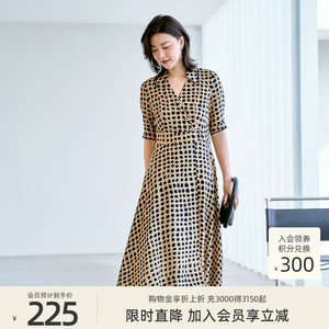 歌蒂诗春季专柜新款时尚气质收腰显瘦波点连衣裙女 8C31L2836