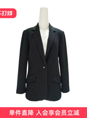 歌蒂诗春季专柜新款时尚通勤简约百搭黑色西装外套女士 1E10W1501