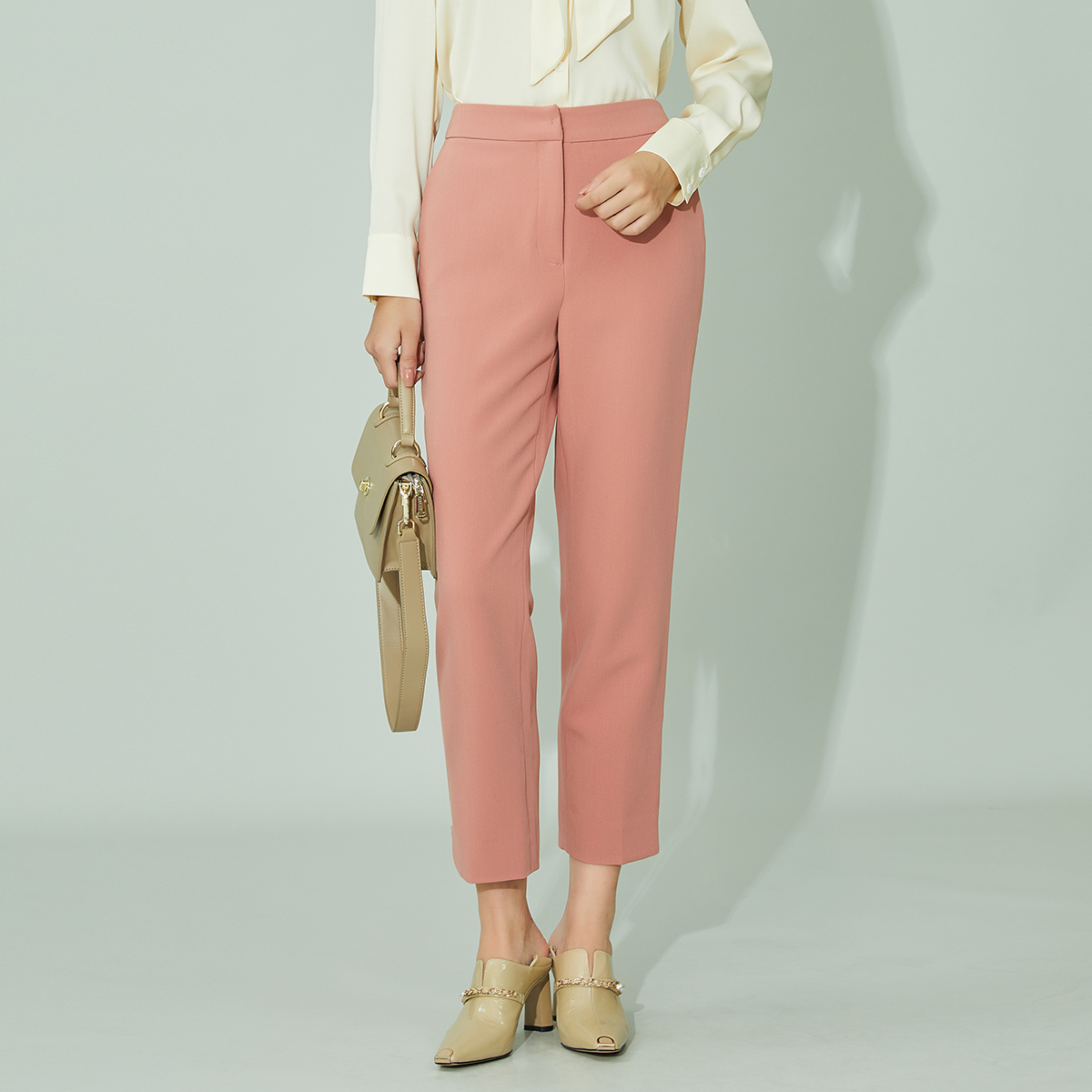 歌蒂诗中腰休闲通勤九分裤