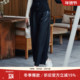 专柜新款 时尚 个性 歌蒂诗春季 宽松显瘦百搭9分皮裤 女8E32K9188