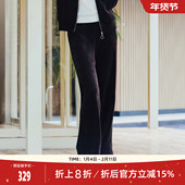 歌蒂诗2024年冬季 子1E42K3014A 百搭裤 专柜时尚 深咖色通勤休闲经典