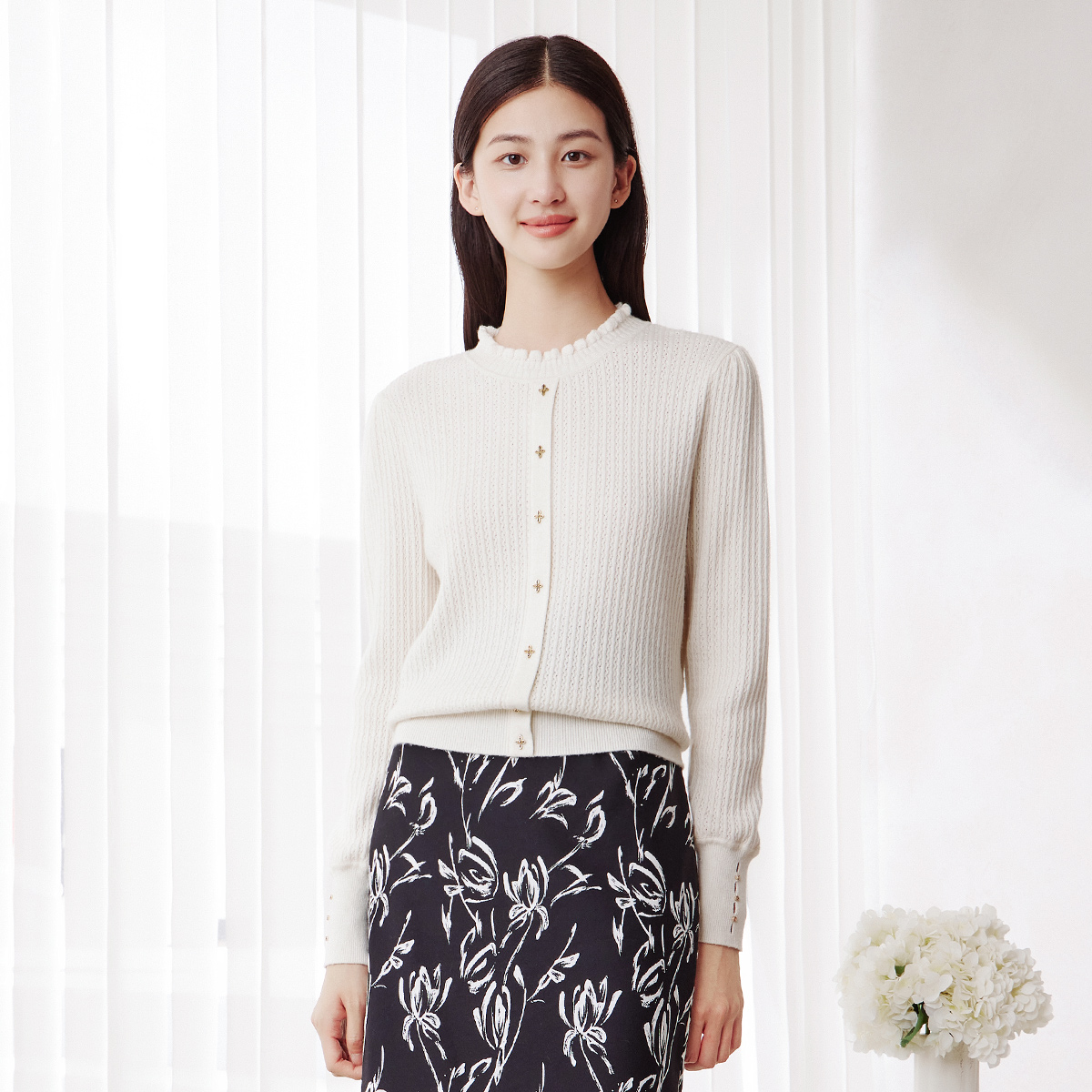 歌蒂诗套头长袖针织衫