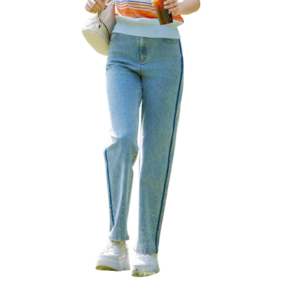 2024百搭简约直筒牛仔裤歌蒂诗