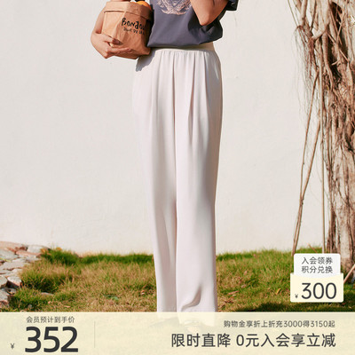 歌蒂诗夏专柜新款时尚百搭舒适高腰显瘦直筒长裤女 1F21K3244