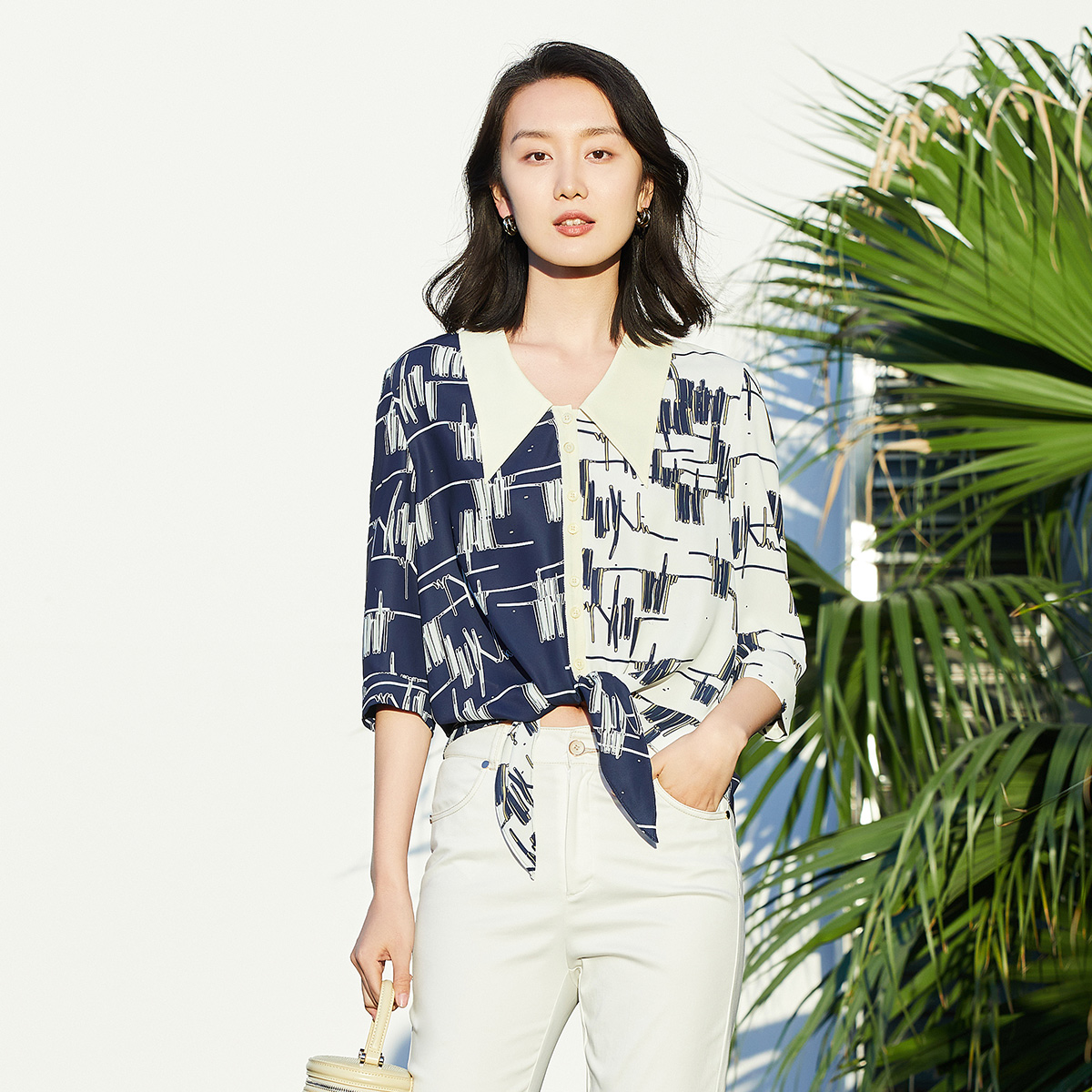 歌蒂诗春夏休闲宽松衬衫