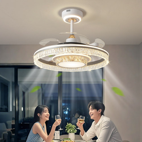 惠普风扇灯餐厅吊扇灯轻奢高级感