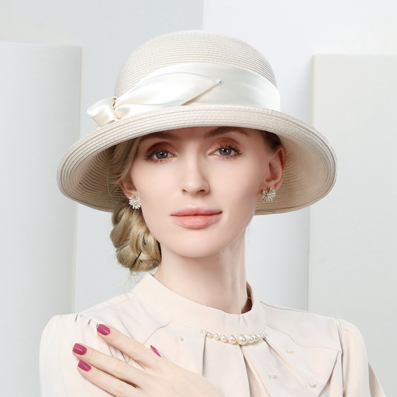 EE遮阳草帽出游逛街优雅女士春夏