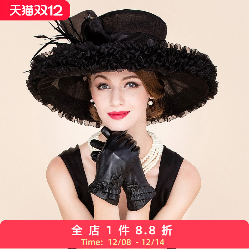 ee原创设计欧式百搭贵妇名媛大檐