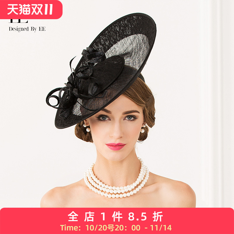 EE英伦名媛时尚百搭帽子女小礼帽