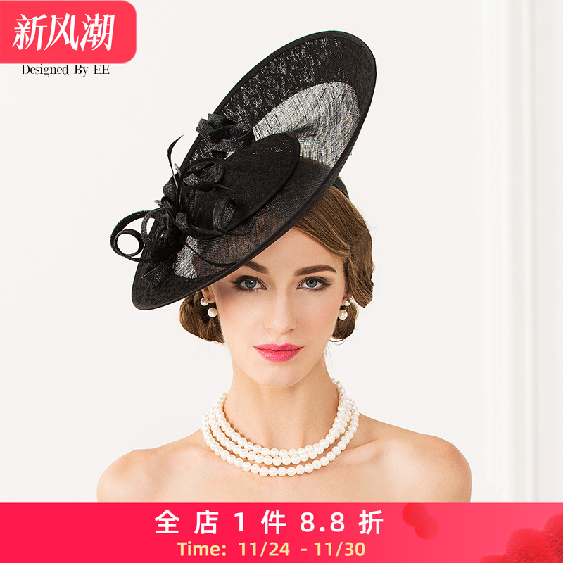 EE英伦名媛时尚百搭帽子女小礼帽