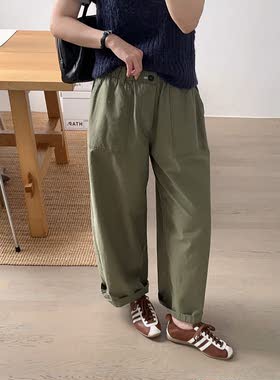 小喵26fw高腰显瘦工装休闲裤