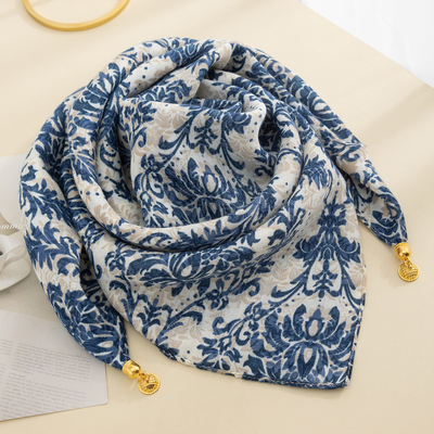 磁吸扣丝巾方巾女系脖高级感围巾