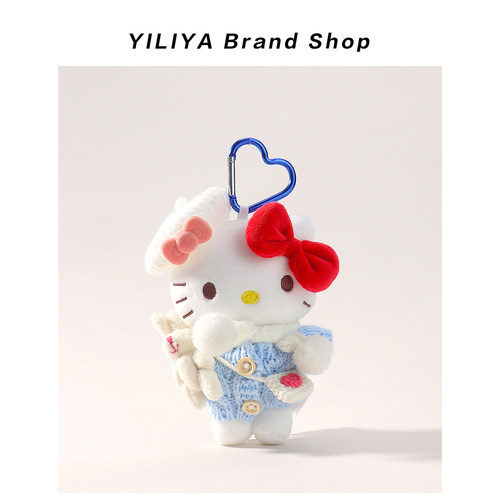 正版hellokitty三丽鸥sanrio包包挂件包挂饰毛绒公仔闺蜜礼物KT猫