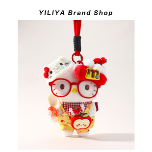 正版hellokitty包包挂件毛绒公仔玩偶书包挂饰哈喽KT猫钥匙扣礼物