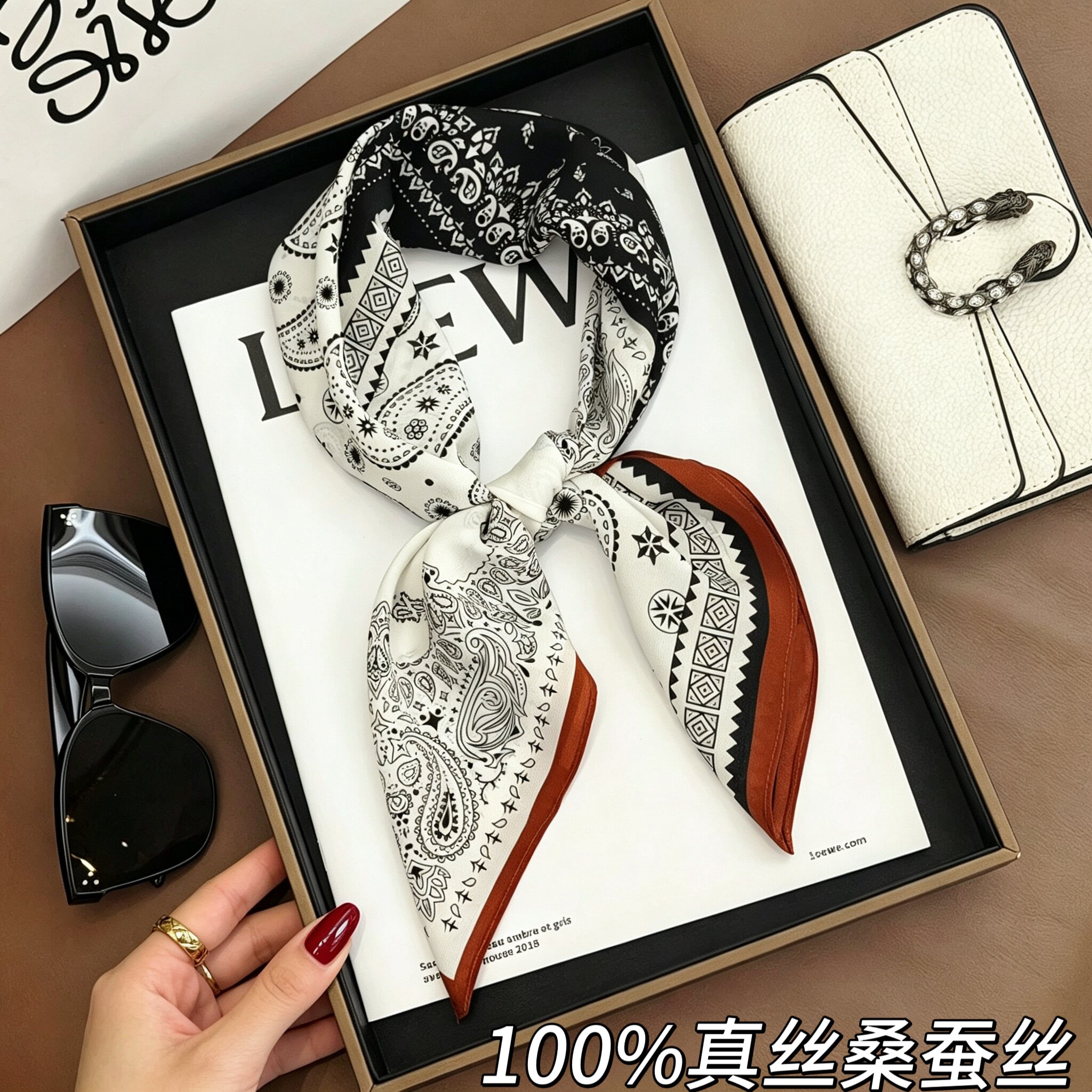 杭州丝绸100%真丝桑蚕丝丝巾女图片
