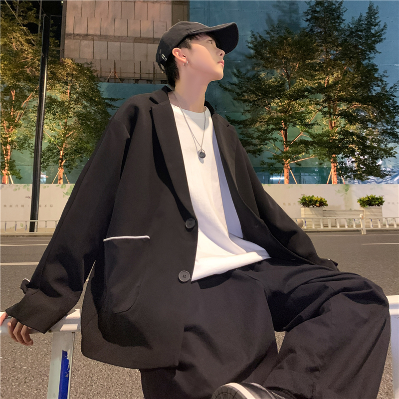 炸街小西装外套男宽松休闲潮ins港风痞帅西服XZ212-1-QY1380-P60，商品下架区商品下架区，星座212-1