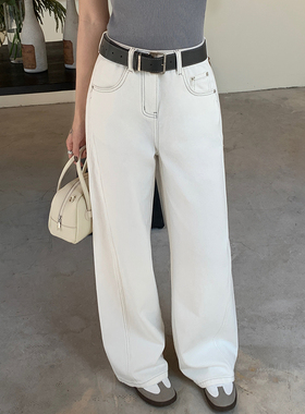 2026春季新款Jeans阿凡牛A3920宽松显瘦窄版百搭女牛仔直筒阔腿裤