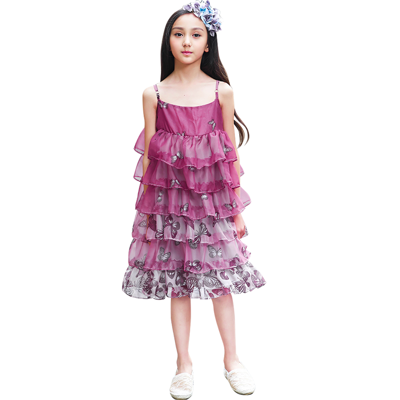 蛋糕裙儿童女2021夏装裙子吊带