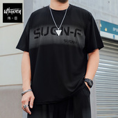 T恤胖子加肥加大冰丝字母半袖 伟臣夏季 男式 短袖 新品 轻薄大码