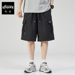 胖子加肥加大宽松速干肥佬五分裤 伟臣潮流大码 休闲短裤 工装 夏 男式
