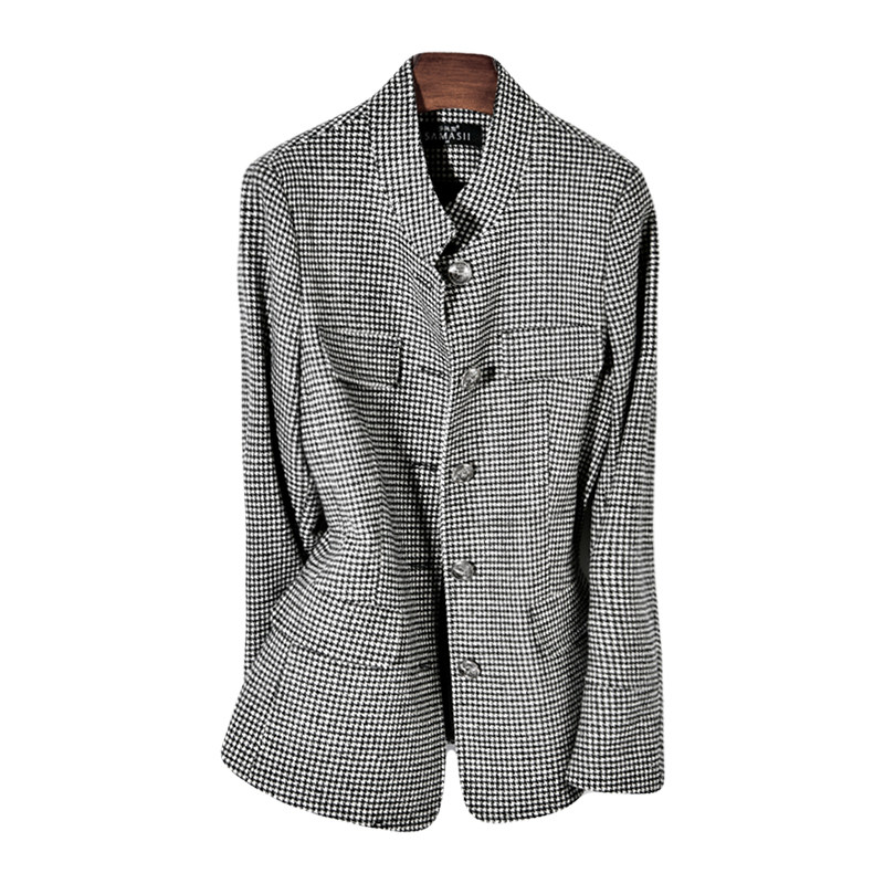 春季新款高端休闲H型时装小香风格子小立领时尚千鸟格短款外套女,女装/女士精品,西装,淘宝优惠券,粉丝福利购,淘宝优惠卷