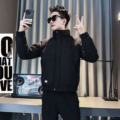 冬装痞帅棉衣男士今年流行保暖羽绒服2025新款爆款高级感修身外套