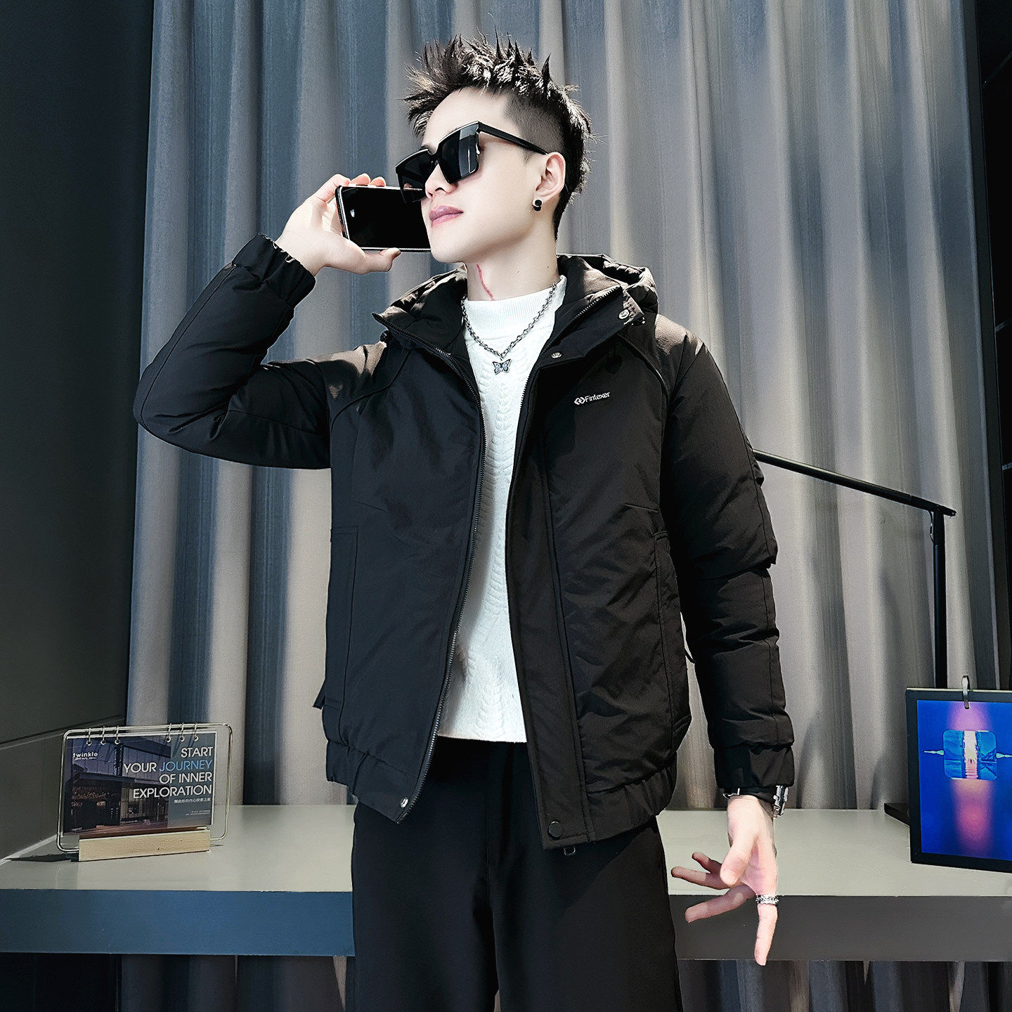 冬季连帽羽绒棉服男款休闲短款棉衣2025新款今年流行爆款冬装外套