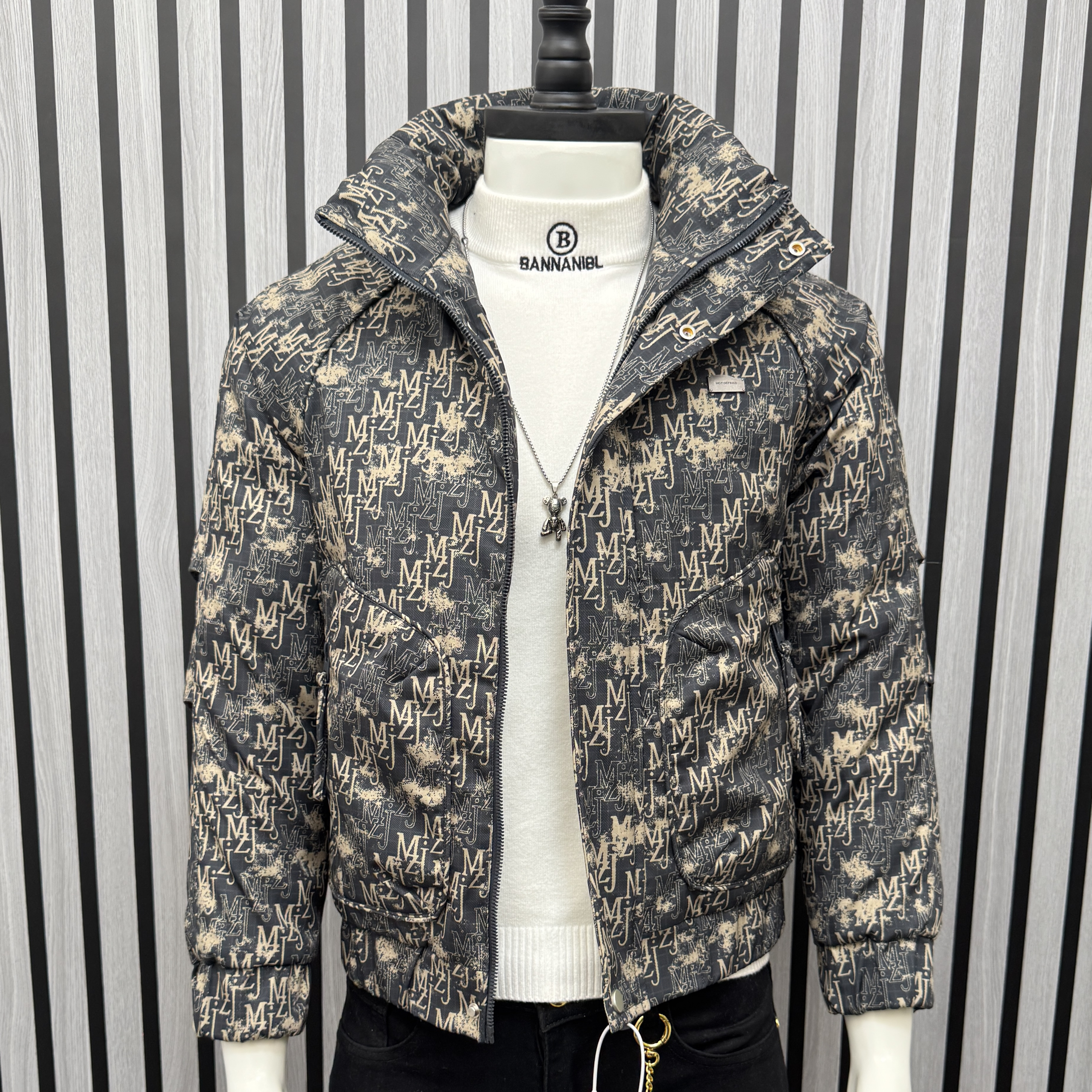 男士新款羽绒棉服外套立领冬季韩版修身时尚潮流棉衣保暖潮牌棉袄