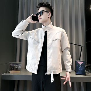 帅气修身 男士 皮夹克韩版 潮流高级男冬款 立领休闲皮衣简约大气时尚