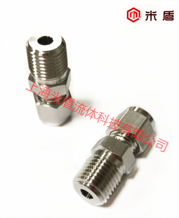 316不锈钢卡套直通终端接头 外螺纹连接ZG终端卡套接头